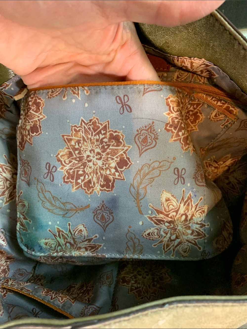 HOBO Render Olive Green Leather Shoulder Bag - Picture 9 of 15